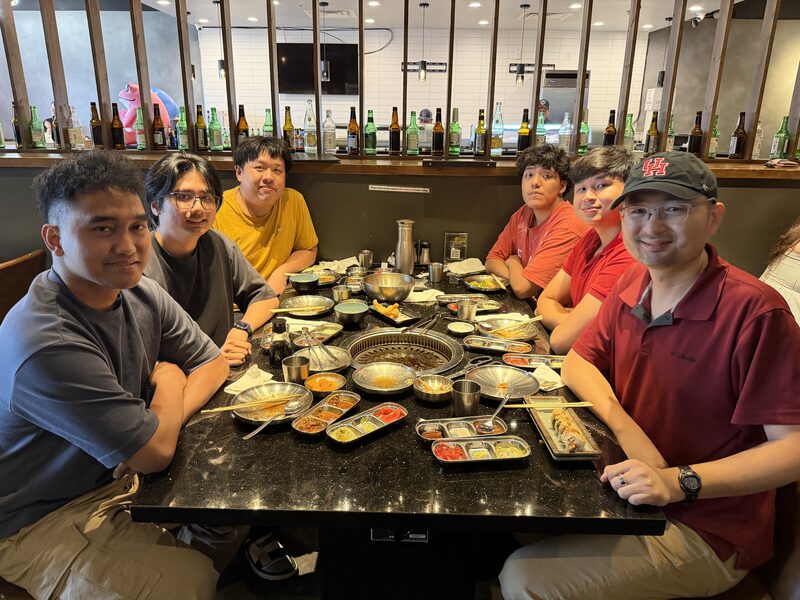 Spring 2026: Group lunch celebrating a successful semester and Tony's graduation